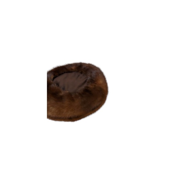 Vintage 60s Brown Bachrachs Fur Pillbox Hat Classic Mod Formal Chic - Picture 3 of 3